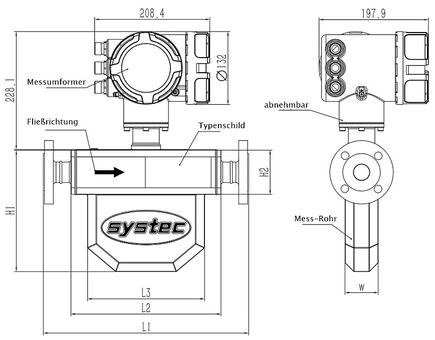 Drawing Coriolis flow meter