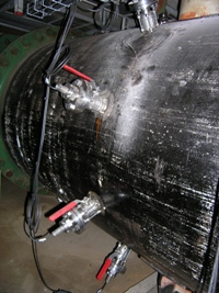 Transducer arrangement for a cooling pipe